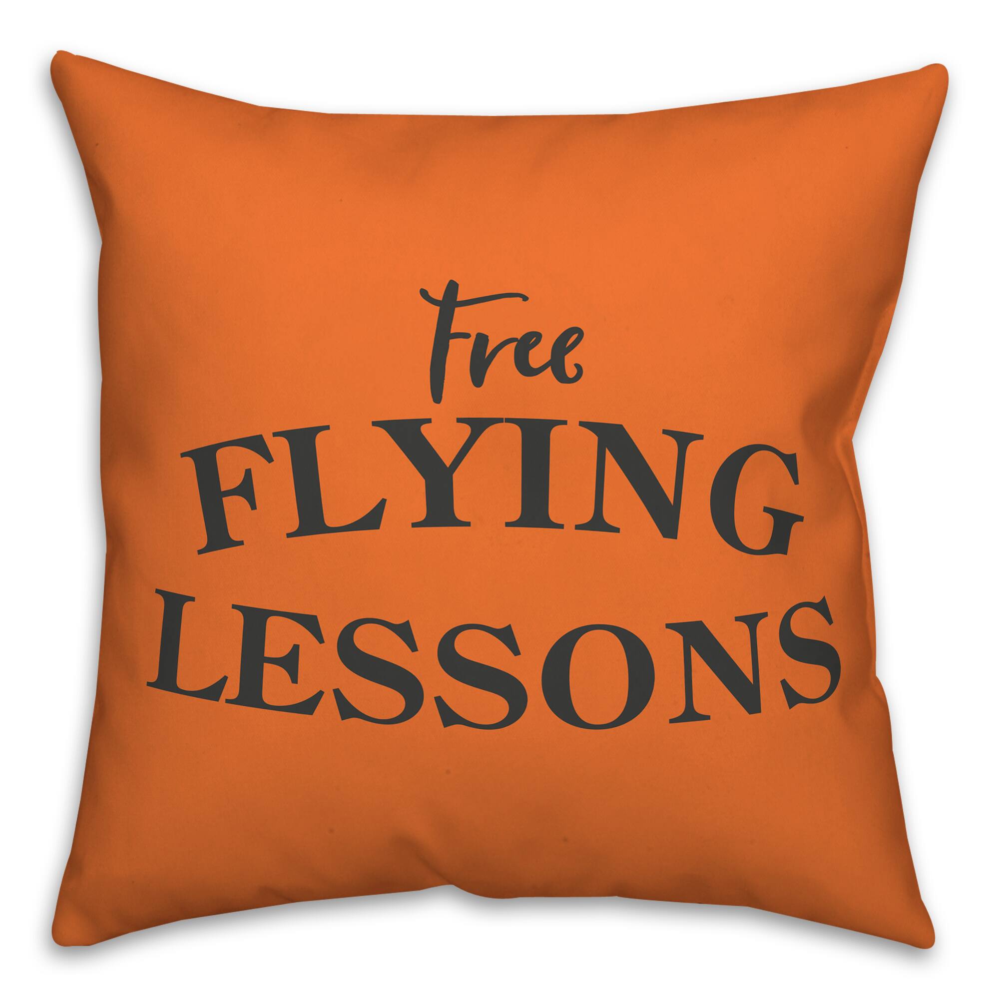 Flying Witch Throw Pillow